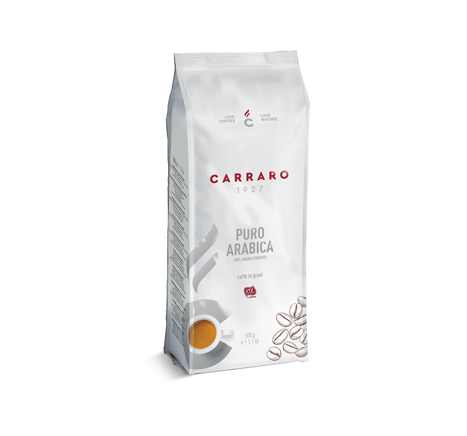 Kawa Carraro Arabica 500g ziarno